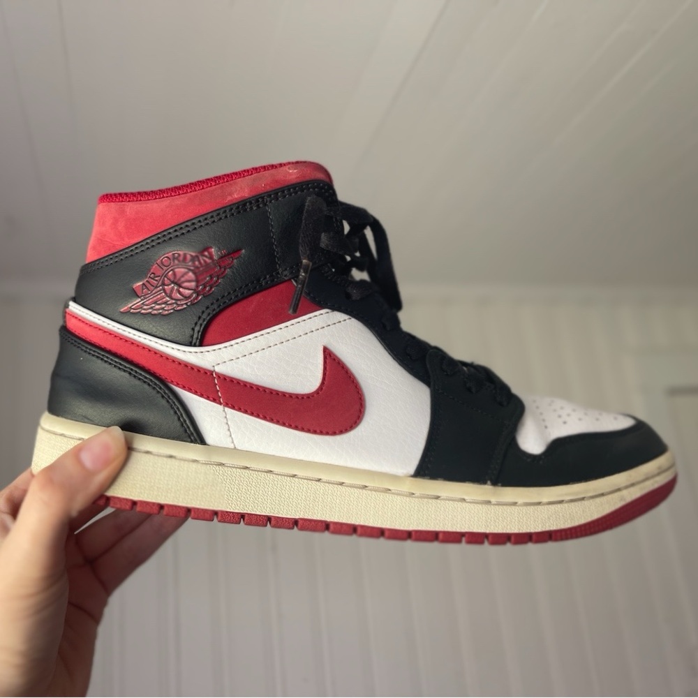Nike Air Jordan Mid Sneakers - Red, Black, White